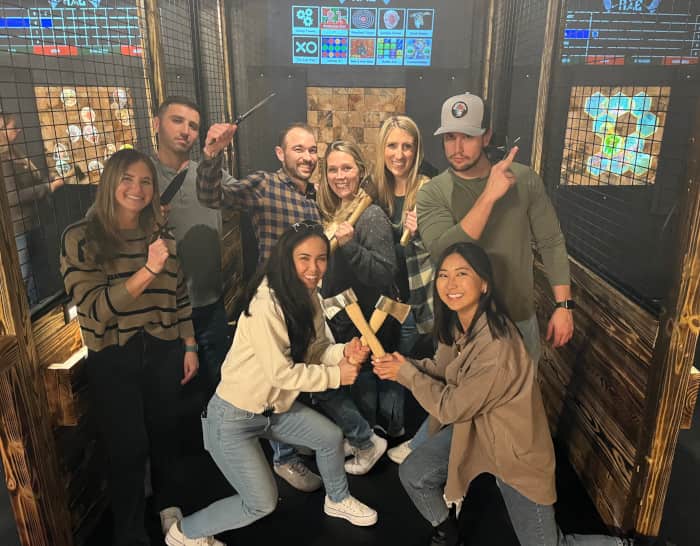 axe throwing team building and company events in Centennial, CO